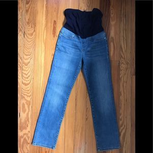 Mavi Blue Maternity Jeans with Black Waist Panel